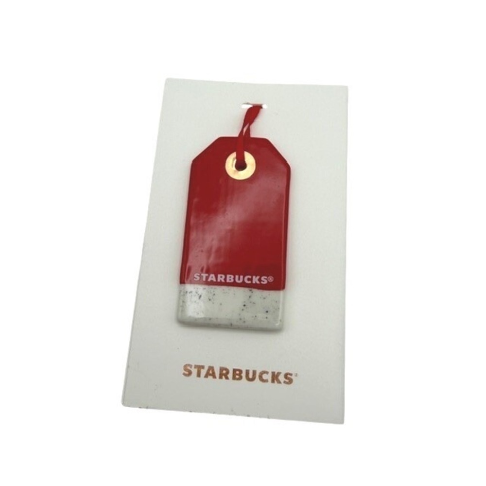 Starbucks 2017 Ceramic Shopping Bag & Joyful Tag Ornament Set - Picture 5 of 5